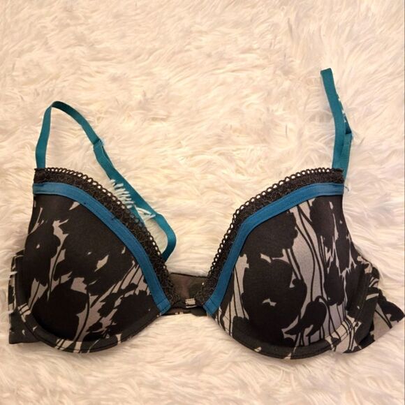 Calvin Klein Floral Lace Trim Underwire Bra 34B - Picture 1 of 6